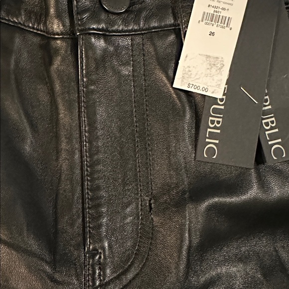 NWT! Banana Republic The Straight 100% Genuine Leather Pant Multiple (AS IS) 🎟️ - Picture 6 of 8